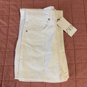 Zara White Straight Leg Jeans